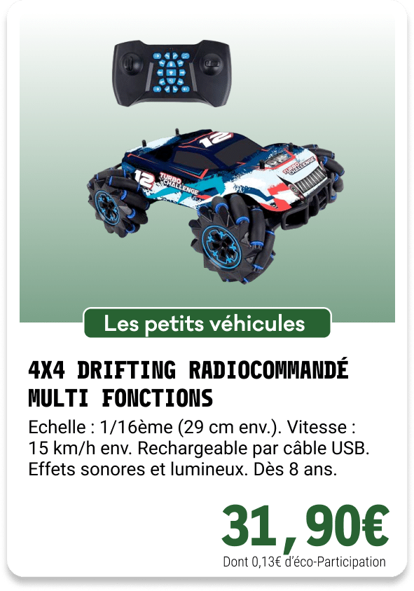 14-4X4 DRIFTING RADIOCOMMANDÉ MULTI FONCTIONS
